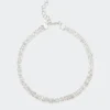 ACC0325_SILVER Diamond Adjustabe Necklace