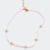 ACC0334_PINK New In Pearl Daisy Chocker