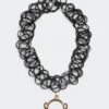 ACC0330_BLACK Babe Fest Bear Charm Tattoo Chocker