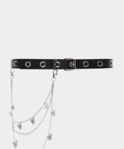ACC0305_BLACK Butterfly Chain Belt