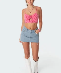 S11207_pink Piper Cut-Out Top