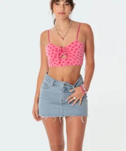 S11207_pink Piper Cut-Out Top