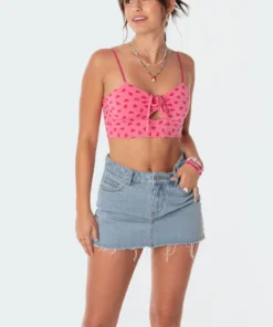 S11207_pink Piper Cut-Out Top