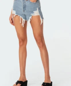 7038_blue Cali Girl Denim Shorts Pants