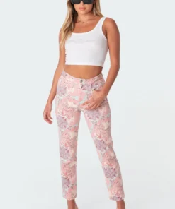 S11211_mix Paisley Wash Mom Jeans