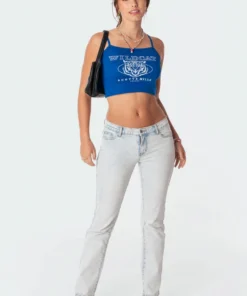 S11156_blue Tops Wild Cat Crop Top 8 S11156_blue Tops Wild Cat Crop Top