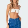 S11225_white Tops Valeria V Crop Top