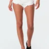 S11239_white Pants Raya Low Rise Denim Shorts