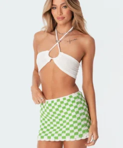 S11209_mix Skirts Josie Crochet Mini Skirt