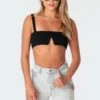 S11225_black Valeria V Crop Top Tops
