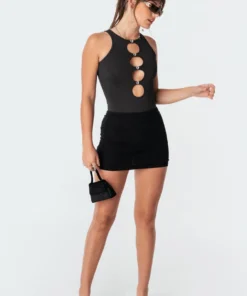 S11186_black Tops Diamond Hearts Bodysuit