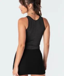 S11186_black Tops Diamond Hearts Bodysuit