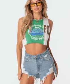 7038_blue Cali Girl Denim Shorts Pants