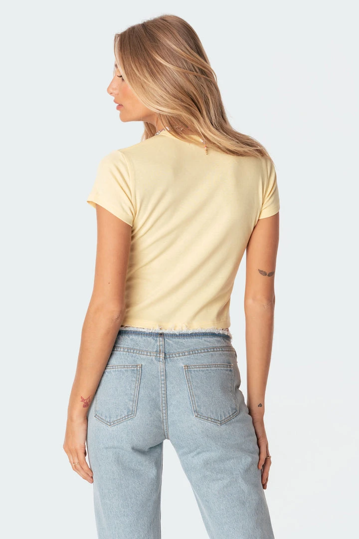 S11208_yellow Sunny T-Shirt Tops 6 S11208_yellow Sunny T-Shirt Tops