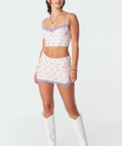 S11159_light-pink Flora Mesh Crop Top