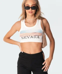 S11257_white Nevada Desert Ribbed Top