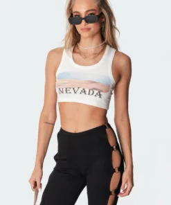 S11257_white Nevada Desert Ribbed Top