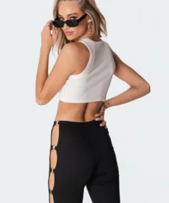 S11257_white Nevada Desert Ribbed Top