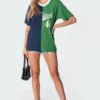 S11287_mix Split Oversized T-Shirt