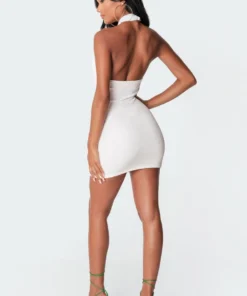 S11280_white Morgan Mini Halter Dress