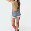 S11210_olive Tops Harlow Knitted Open-Back Top
