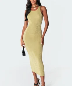 S11314_green Gia Maxi Dress