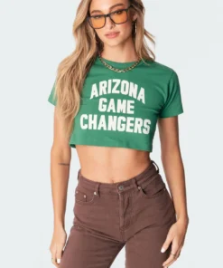 S11249_green Game Changer Cropped T-Shirt