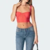 S11204_red Teagen Mesh Corset Top New In