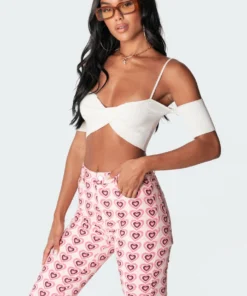 S11251_cream Tops Ria Knitted Crop Top