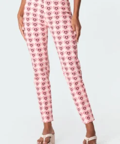 S11315_pink Power Of Love Mom Jeans Pants