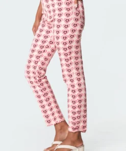S11315_pink Power Of Love Mom Jeans Pants