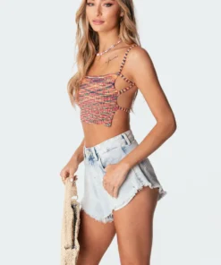 S11347_mix Tops Selina Knitted Open-Back Top