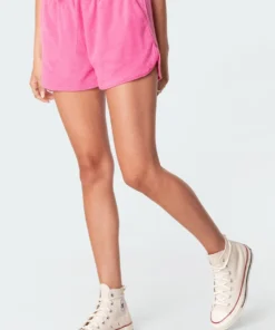 S11134_pink Bronti Terry Shorts Pants