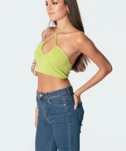 S11154_green Tops Taya Adustable Halter Top 10 S11154_green Tops Taya Adustable Halter Top
