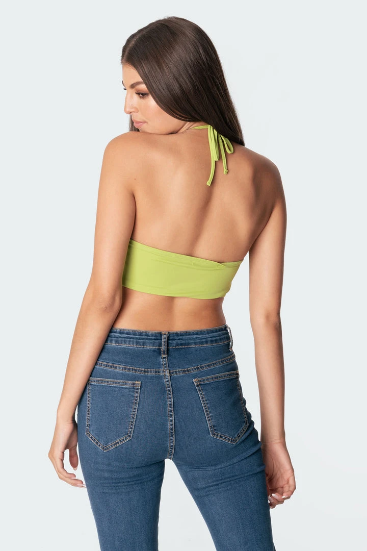S11154_green Tops Taya Adustable Halter Top 7 S11154_green Tops Taya Adustable Halter Top