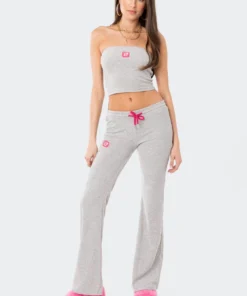S11942_GRAY Lovers Lane Terry Low-Rise Pants