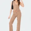 S11885_CAMEL Fran Low-Rise Pants