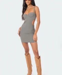 S11886_OLIVE Shae Cups Cut-Out Dress Dresses