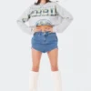 S11879_GRAY Tops Cambridge Cropped Sweatshirt