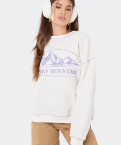 S11929_CREAM Rocky Emboidered Sweatshirt Lovers Lane