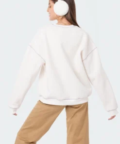 S11929_CREAM Rocky Emboidered Sweatshirt Lovers Lane