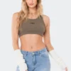S11065_OLIVE Becca Ribbed Crop Top