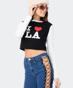 S11907_BLACK-AND-WHITE La Long Sleeve Top