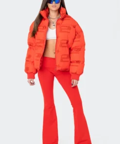 S11629_RED Naomi Flared Leggings Pants