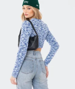 S11936_BLUE Emily Tri-Color Cropped Sweater Lovers Lane