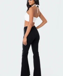 S11267_WHITE New In Kai Adjustable Strapless Crop Top