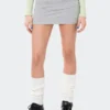 S11233_GRAY-MELANGE Skirts Aisha Low-Rise Mini Skirt