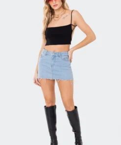 S11190_BLACK Lu Knitted Open-Back Top