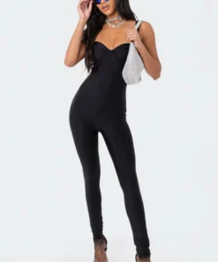 S11887_BLACK Jumpsuits & Rompers Marcia Cups Jumpsuit