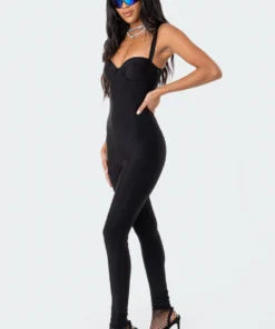 S11887_BLACK Jumpsuits & Rompers Marcia Cups Jumpsuit